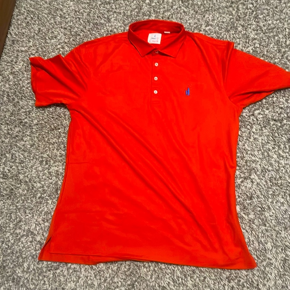 Red Johnnie-O Polo Men's size Medium. Brand new